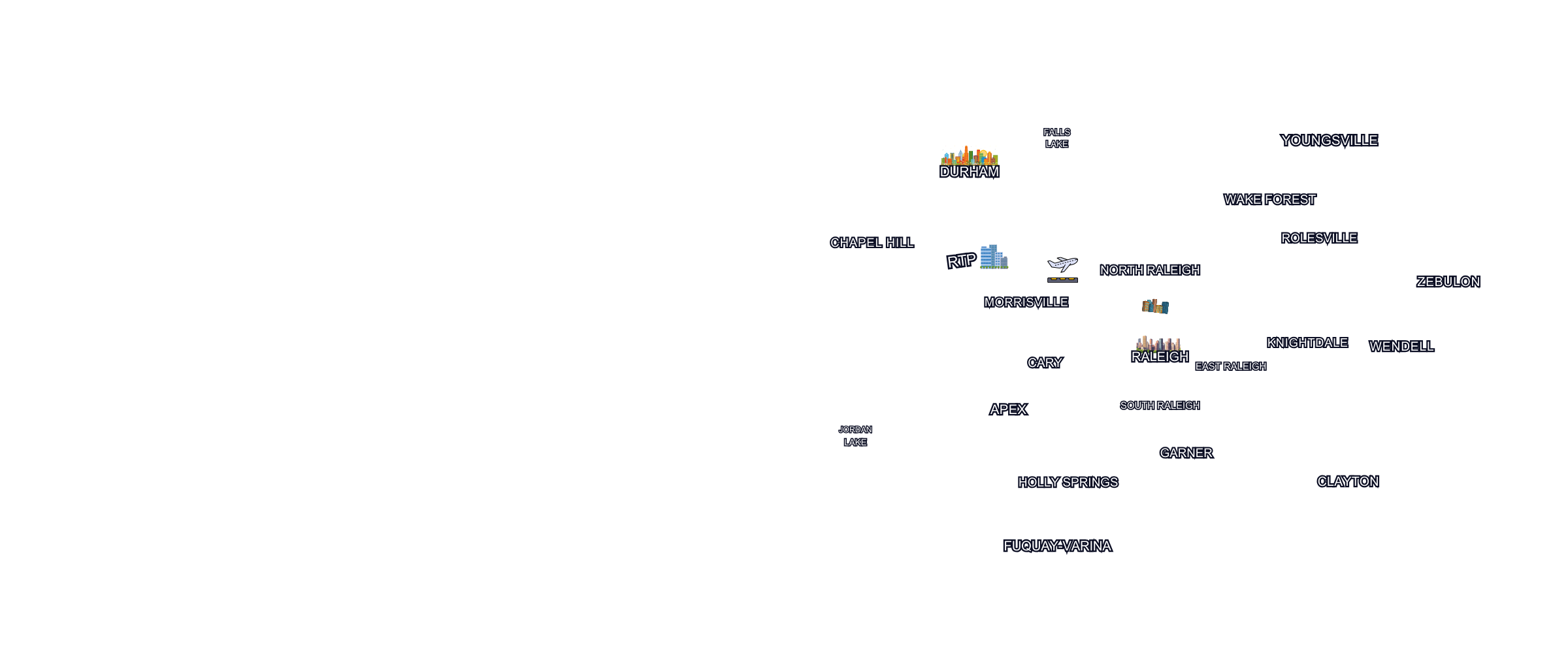 Raleigh suburb top labels